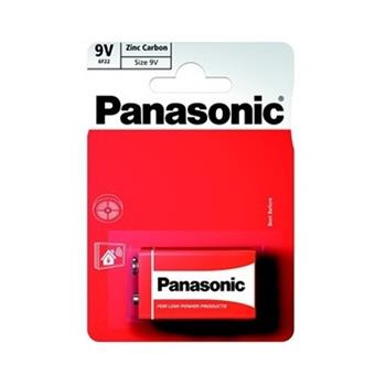 Baterie Panasonic 9V Red Zinc-blistr