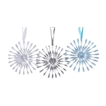 Ozdoba vločka kovová mix 13cm