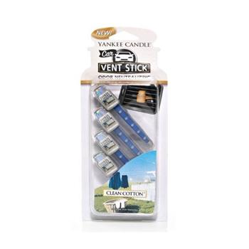 Vonné kolíčky do auta YANKEE CANDLE 4ks Clean Cotton