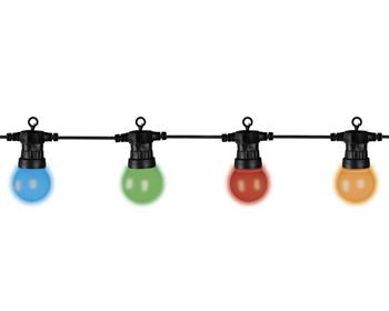 Řetěz svítící kuličky venkovní STARTERKIT 20LED barevné 9,5m