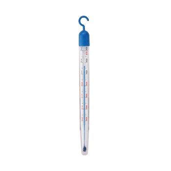 Teploměr do lednice lihový plastový modro-bílý 13cm