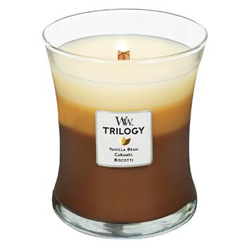 Vonná svíčka WoodWick Trilogy Dezert v kavárně 283,5g