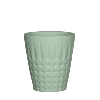 Obal na květináč kulatý FLASH keramika zelená mat mix 12cm