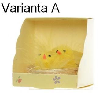 Kuře v hnízdě žinylka mix 5cm