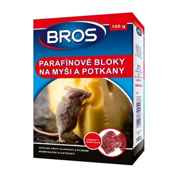 Bloky parafínové na myši, krysy, potkany BROS 100g