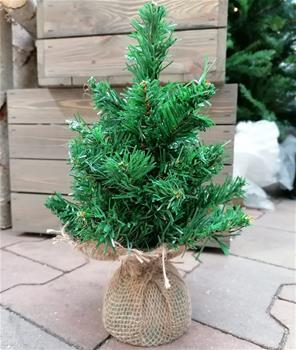 Stromek umělý v jutě 30cm zelený