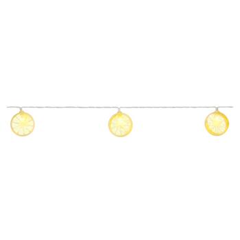 Řetěz svíticí vnitřní citrusy 10LED 210cm baterie