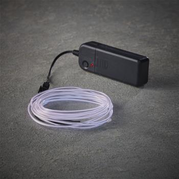 Svítící neonový drát LED na baterie bílý 275cm