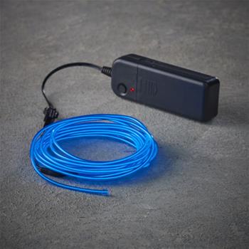 Svítící neonový drát LED na baterie modrý 275cm