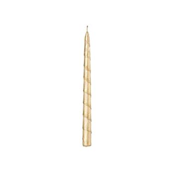 Svíčka kónická zlatá 29cm