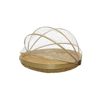 Tác kulatý bambusový s poklopem d31 cm