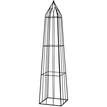 Opora/obelisk BAIRON hranatá kovová černá 155cm