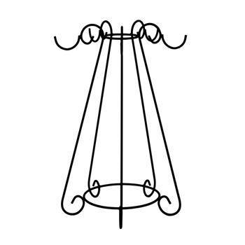 Stojan na květiny LUAPULA kónický kovový černý 80cm