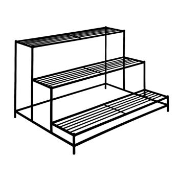 Stojan na květiny SANKURU 3 patra kovový černý 75cm