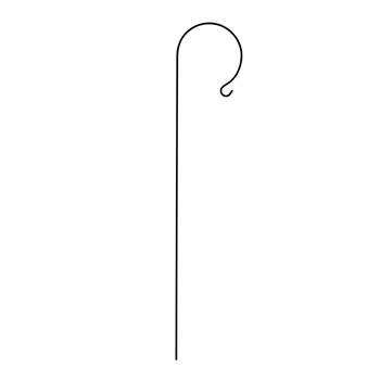 Zápich na lucernu/závěsný květináč TEKEZE kovový černý 180cm