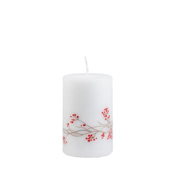 Svíčka válcová UNIPAR COUNTRY XMAS bílá 7,5cm