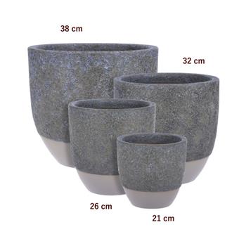 Květináč kulatý GALAXY keramika modrá 38cm