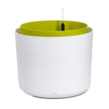 Samozavlažovací plastový květináč BERBERIS bílá/zelená 55cm