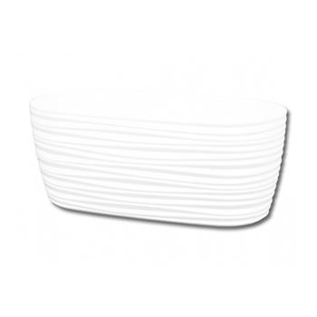 Truhlík ovál SAHARA PETITE plast bílá 27cm