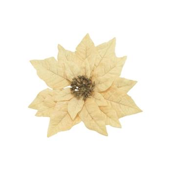 Poinsettia ODA květ na klipu umělá krémová 26cm