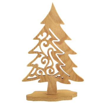 Strom 3D s prořezem dřevěný 21cm