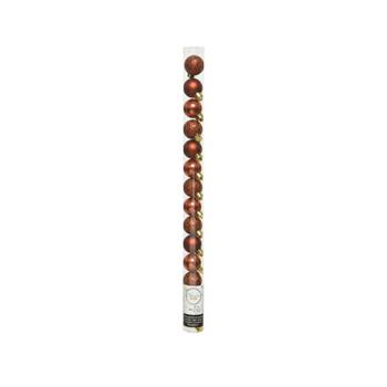 Sada plastových ozdob hnědá-terakota 3cm/14cm