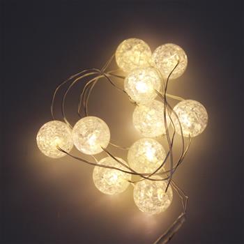 Řetěz kuličky 10LED s časovačem na baterie