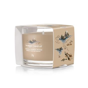 Votiv ve skle YANKEE CANDLE 37g Amber & Sandalwood