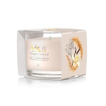 Votiv ve skle YANKEE CANDLE 37g Vanilla Creme Brulee