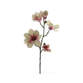 Magnolie ASCO řezaná umělá bílo-fuchsiová 65cm