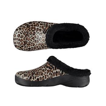 Nazouváky dámské s kožešinou LEOPARD hnědé vel.37