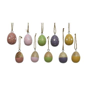 Velikonoční vejce dekor puntíky nebo máčené  3,5cm