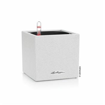 Květináč CANTO Stone nízký komplet set bílá 14cm