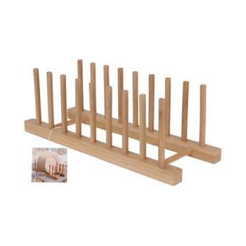 Držák talířů bambus přírodní 34cm