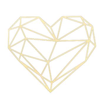 Dekorace na zeď srdce dřevo přírodní 20cm