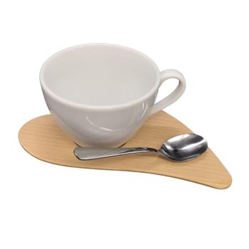 Šálek a podšálek s lžičkou dekor srdce