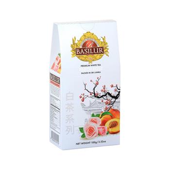 Čaj Basilur White Tea Peach Rose 100g