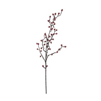 Větev bobule kroucená umělá červená 78cm