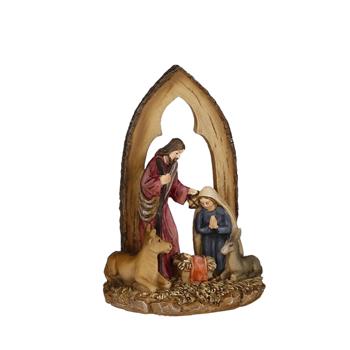 Jesličky Svatá rodina polyresin 13cm