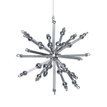 Ozdoba hvězda stříbrná 8,5cm