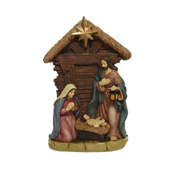 Jesličky Svatá rodina s hvězdou polyresinová 20cm