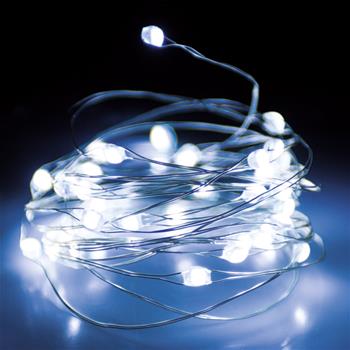 Řetěz 132LED s časovačem na baterie 200cm