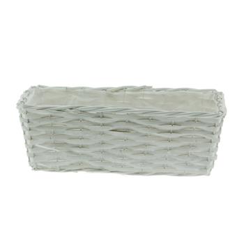 Truhlík proutěný s igelitem bílý 33cm