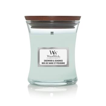 Vonná svíčka WoodWick Sagewood & Seagrass 85g
