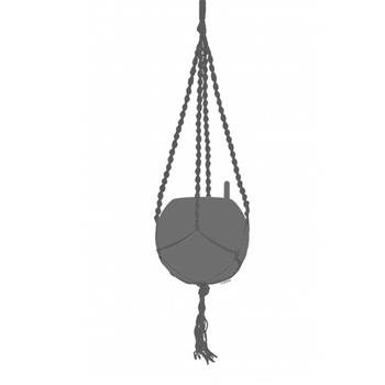 Závěs Makrame na květináč YULA černý 85cm