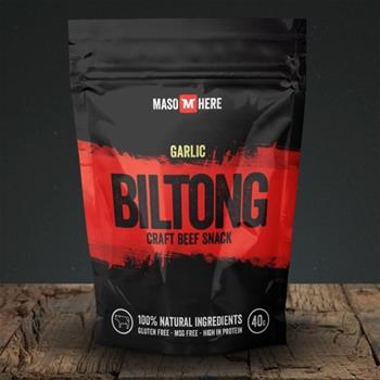 Maso sušené BILTONG hovězí Česnek 40g