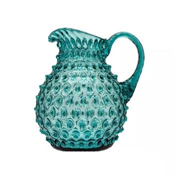 Džbán skleněný POLKA DOT s 1 uchem aquamarín 750ml