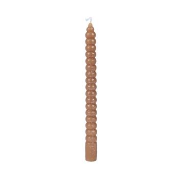 Svíčka kónická bobule sv.hnědá 25cm 2ks
