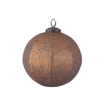 Ozdoba koule skleněná PIERCE antik matná hnědá 12,5cm