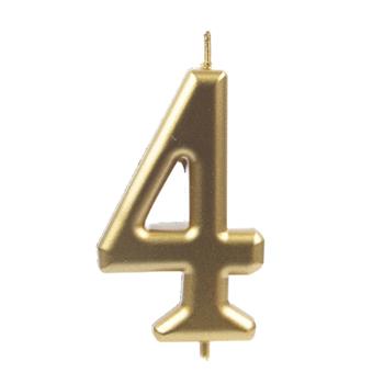 Dortová svíčka zlaté číslo 4